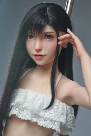 Tifa - Flat Chest Anime Sex Doll with Silicone Head